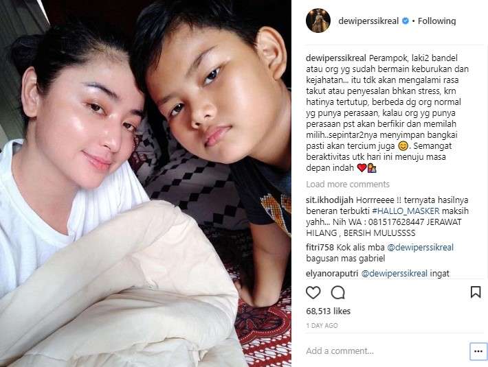 dewi perssik dan anak