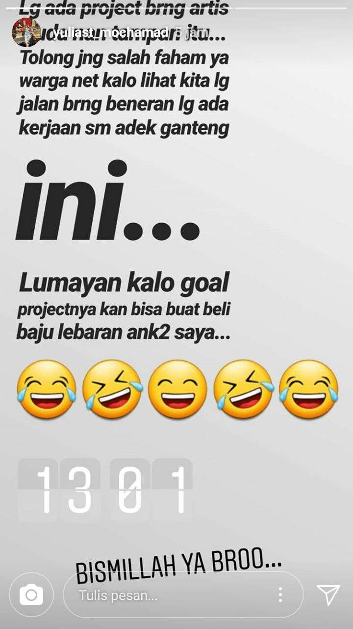 postingan Yulia Mochammad