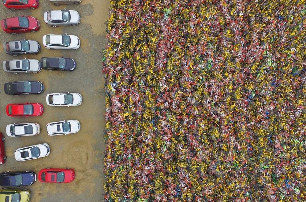 Bangkai sepeda di China
