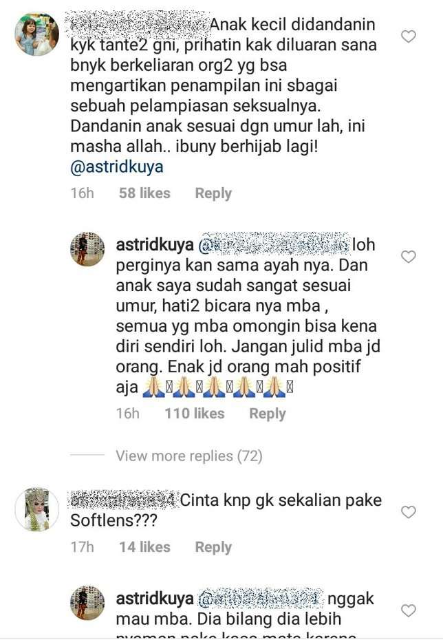 Jawaban menohok Astrid Kuya