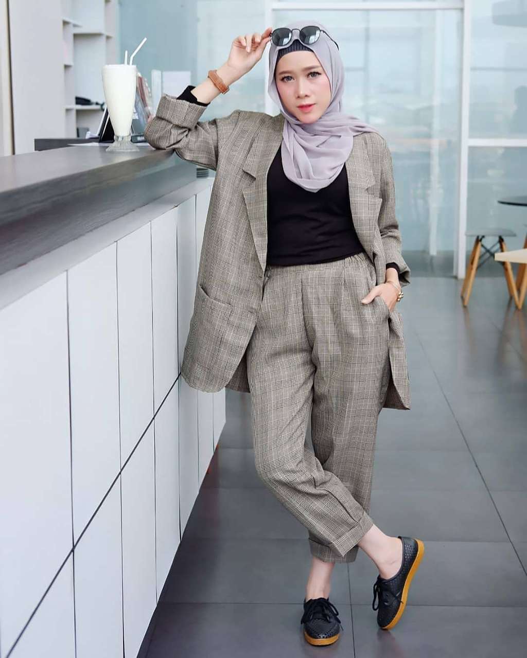 plaid blazer