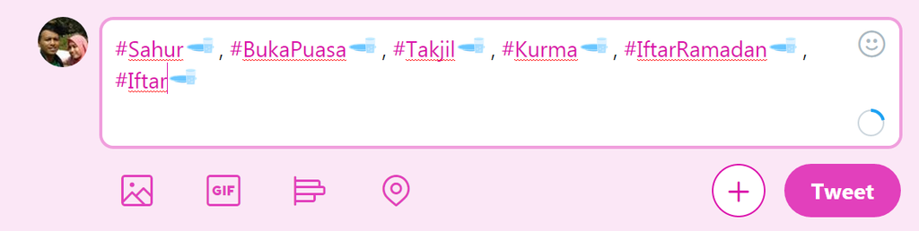 Emoji gelas dan piring.