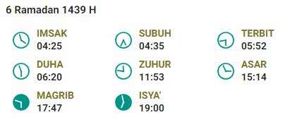 Jadwal Imsak 6 Ramadan 2018 Jakarta
