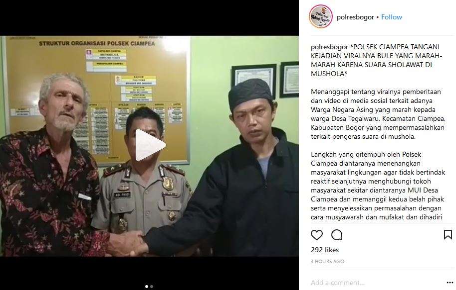 bule marah-marah di ciampea