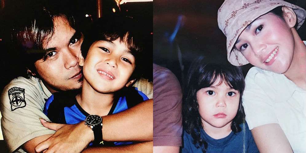 Foto masa lampau El Rumi bersama Maia dan Ahmad Dhani