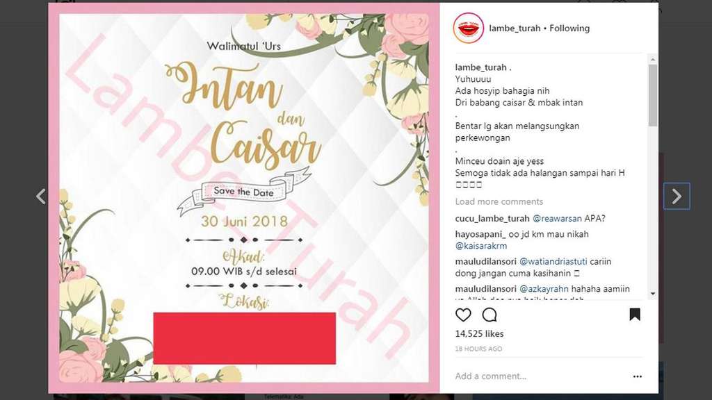 Undangan Caisar dan Intan Undangan Caisar dan Intan
