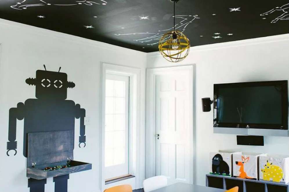 Kamar tidur bertema ruang angkasa