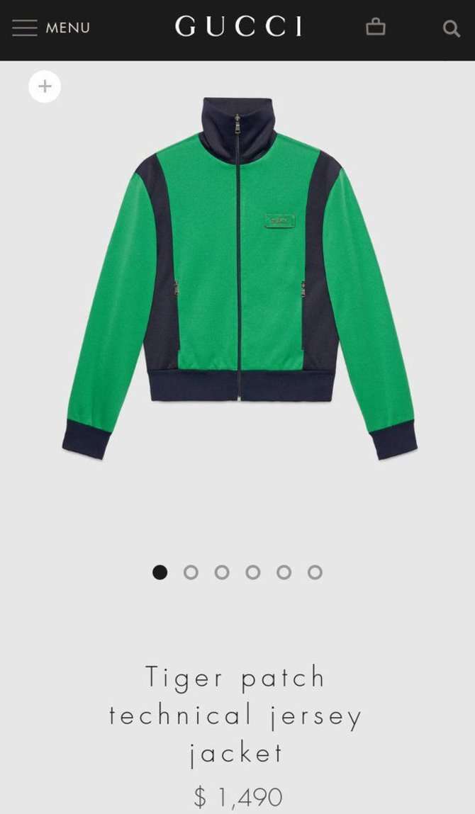 Jaket Gucci mirip Ojol