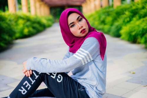 hijab warna ungu hijab warna ungu
