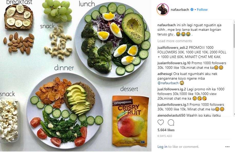 menu diet nafa urbach