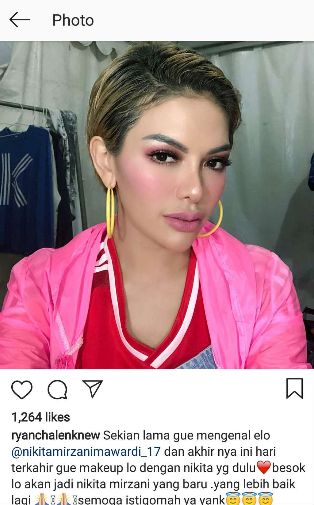 Unggahan MUA tentang Nikita Mirzani
