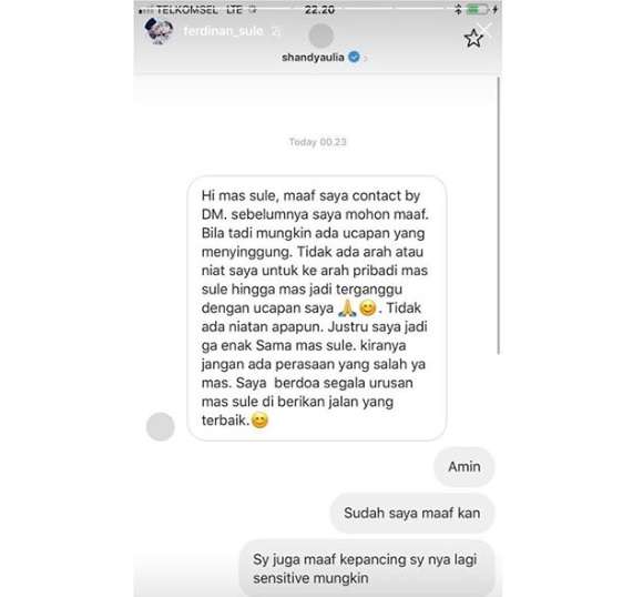 Instastory Sule