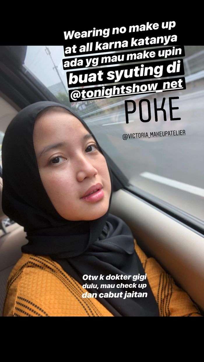 Chacha Frederica tanpa makeup