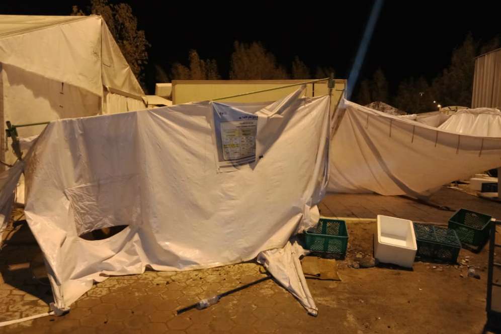 Tenda ambruk di Arafah