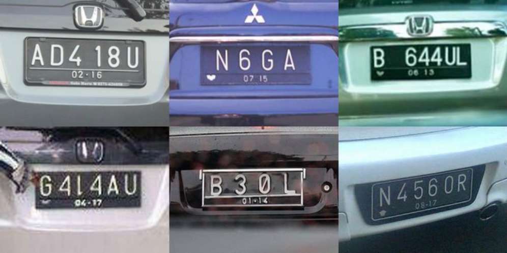 Pelat nomor unik (2)