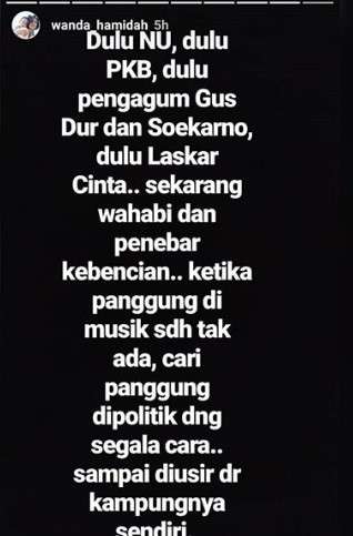postingan wanda hamidah