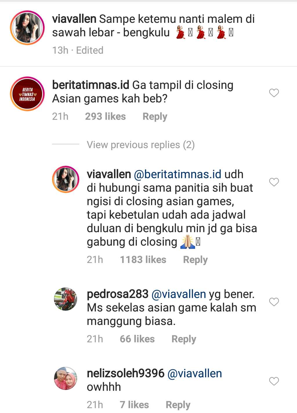 komentar via vallen