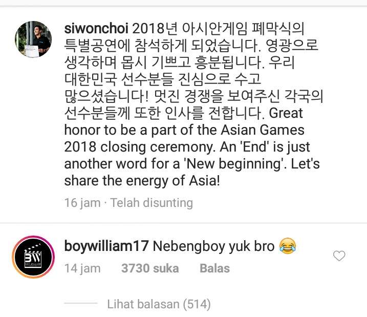 komentar boy william