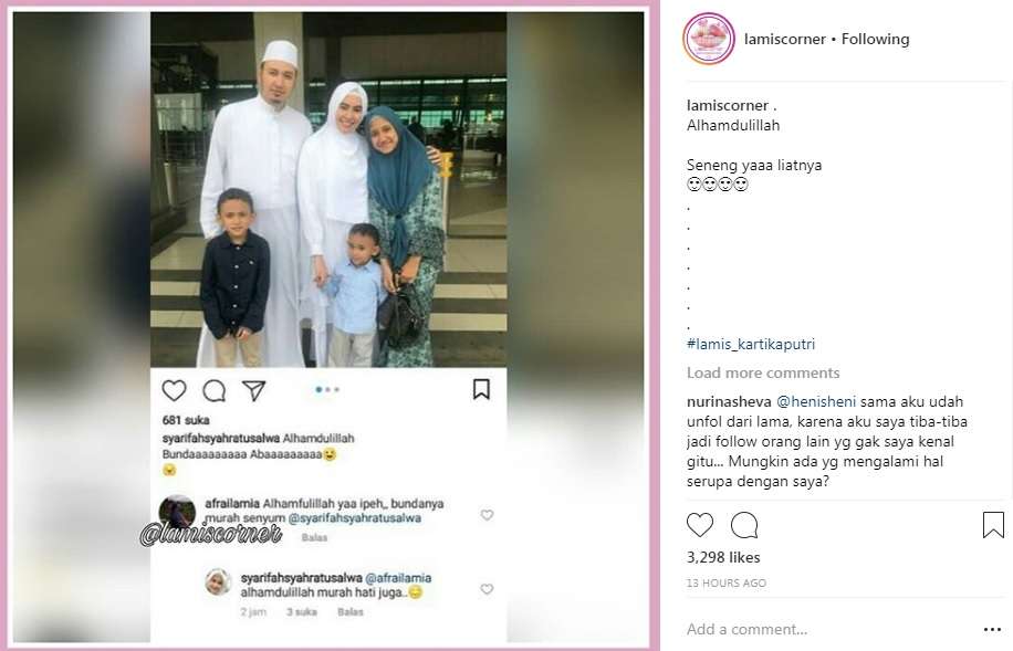 Tangkapan layar postingan anak Habib Usman bin Yahya, Syarifah Syahratu Salwa