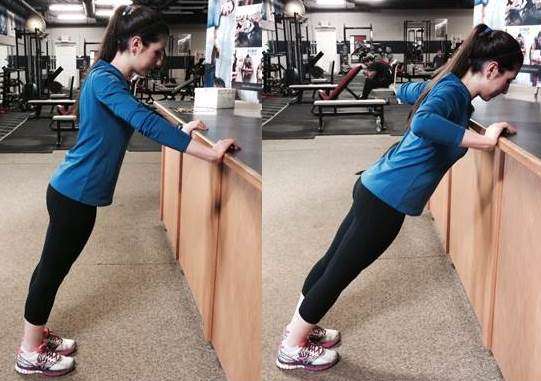 Cara mengecilkan lengan dengan counter push-up Cara mengecilkan lengan dengan counter push-up