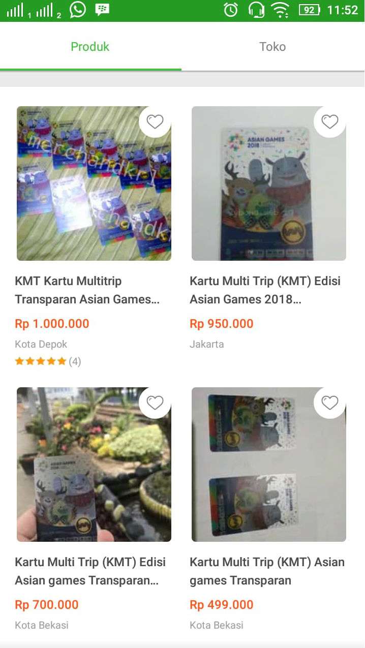 Harga KMT mahal.