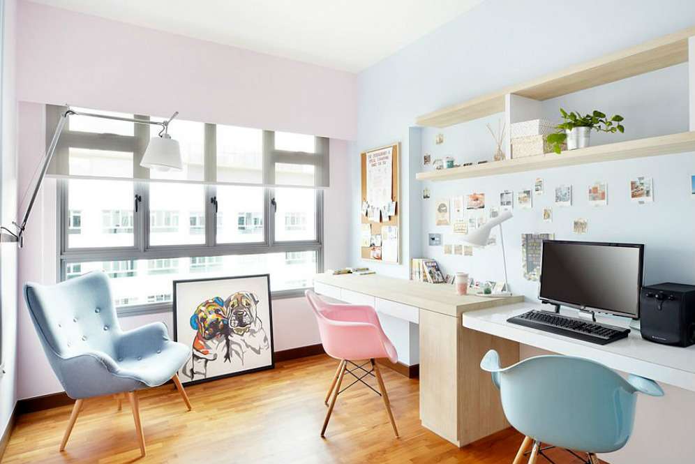 Home office pastel