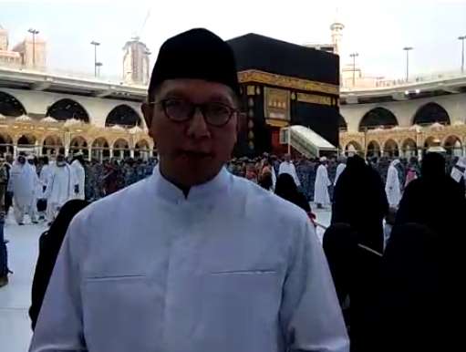 Menag di depan Kabah