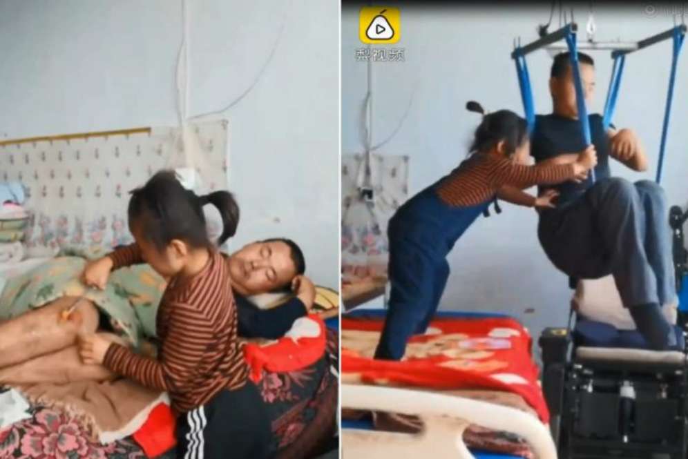 Anak mengurus ayah Anak mengurus ayah