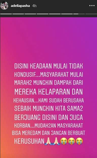 Cupilkan instastory Adelia Wilhelmina