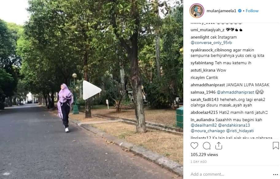 Unggahan postingan Mulan Jameela