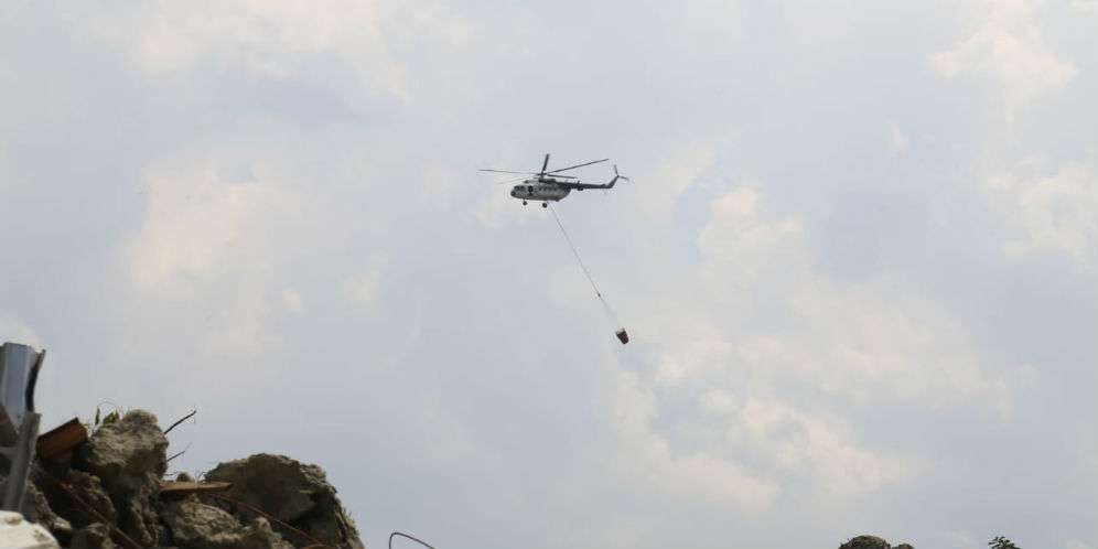 Bombing disinfektan di wilayah bencana
