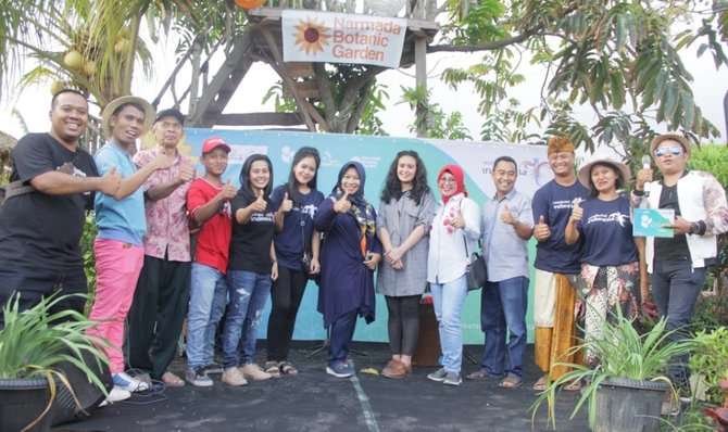Ayushita saat peresmian Pasar Botani