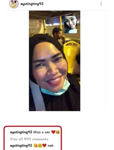 Tangkapan layar postingan Ayu Ting Ting