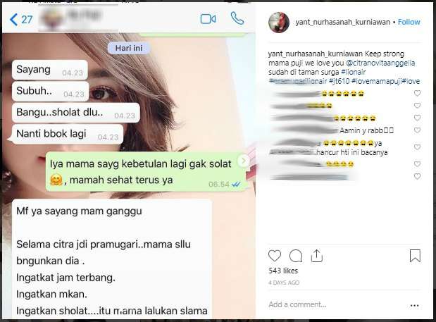 WA ibu pramugari lion air