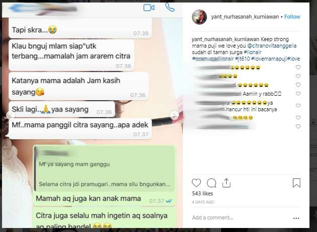 WA ibu pramugari lion air