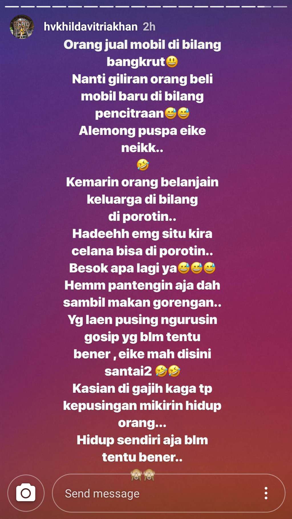 postingan Hilda