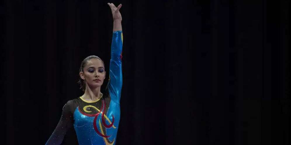 Aksi pesenam Malaysia, Farah Ann di Asian Games 2018, Jakarta.