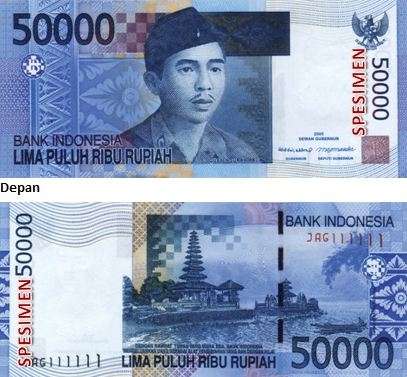 Uang Rp50 ribu TE 2005.