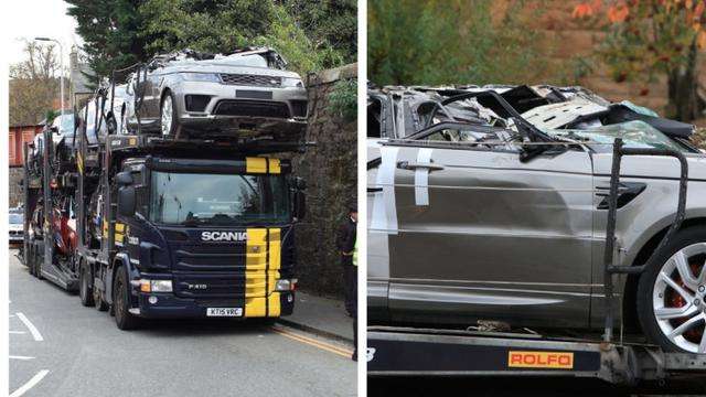 Sopir truk merusak Range Rover. Sopir truk merusak Range Rover.