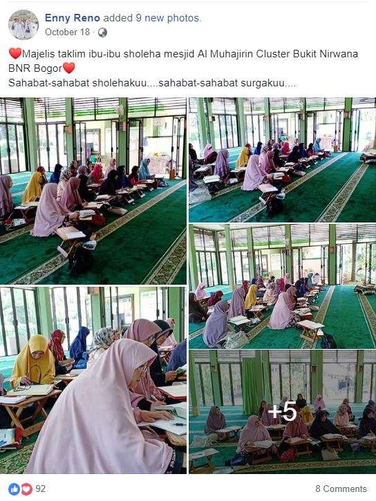 Aktivitas Enni di Masjid