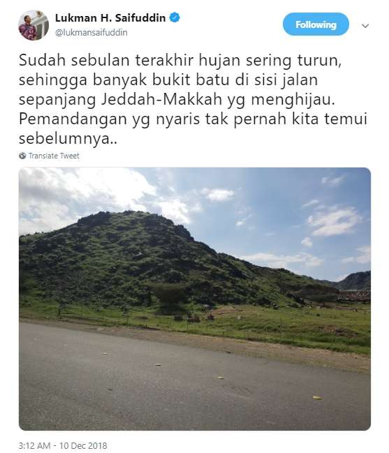 Cuitan Menteri Agama Lukman Hakim Saifuddin