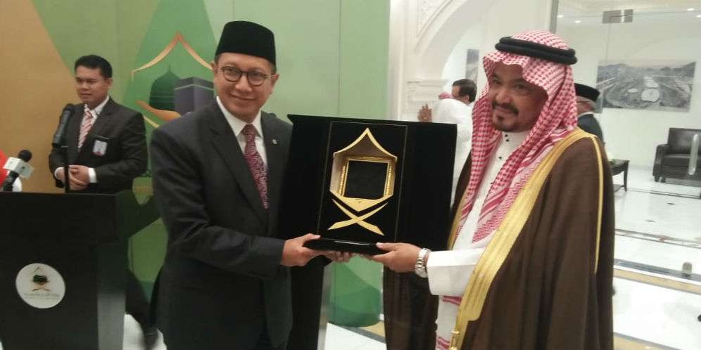 Menag Lukman Hakim dan Menteri Haji dan Umrah Saudi Muhammad Salih bin Taher Bantin