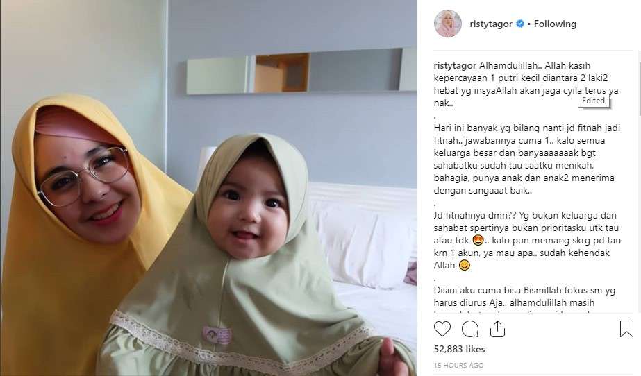 risty tagor dan putrinya