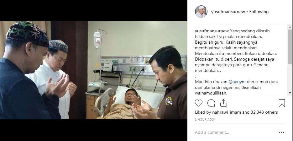 Ustaz YM minta umat doakan Aa Gym