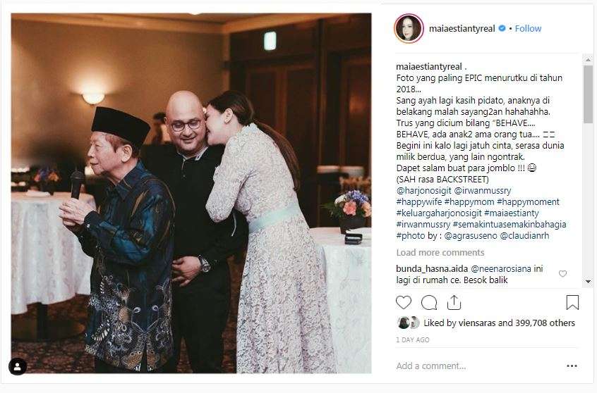 Maia Estianty ciuman