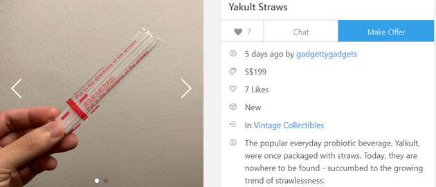 Sedotan Yakult jadi barang langka