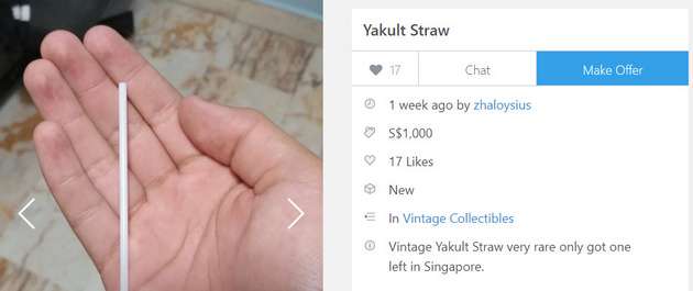 Sedotan Yakult jadi barang langka