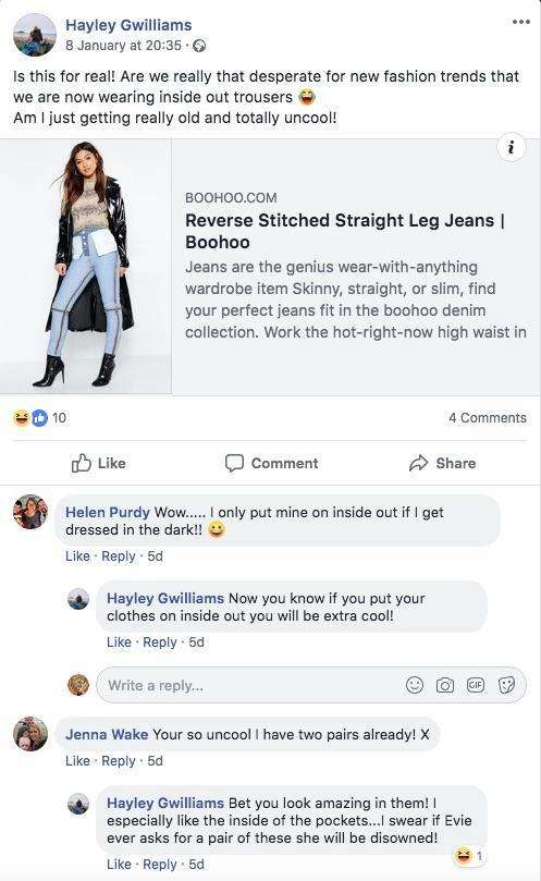 Celana Jeans Terbalik