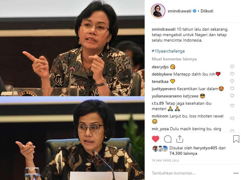Sri Mulyani #10YearsChallenge