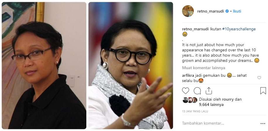 Retno Marsudi #10YearsChallenge